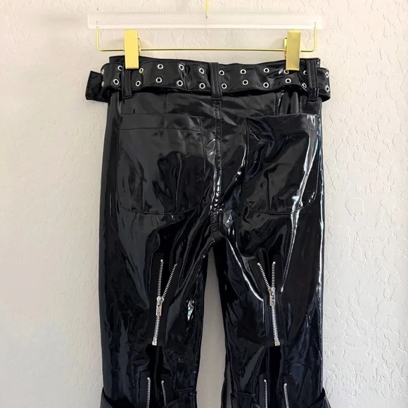 NEW TRIPP NYC Black Vinyl Rage Bondage Pants Size 25 - Picture 12 of 14